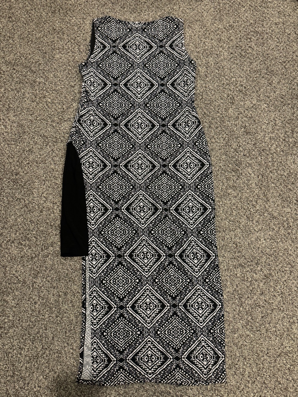 Tribal Black & White Geometric Maxi Dress - Picture 6 of 6